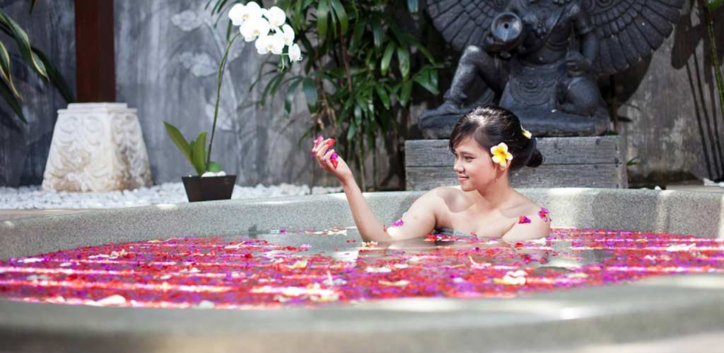 relaxing at the spa at Novotel Bali Nusa Dua