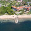 Drone view of the Grand Mirage Resort Bali and its beach