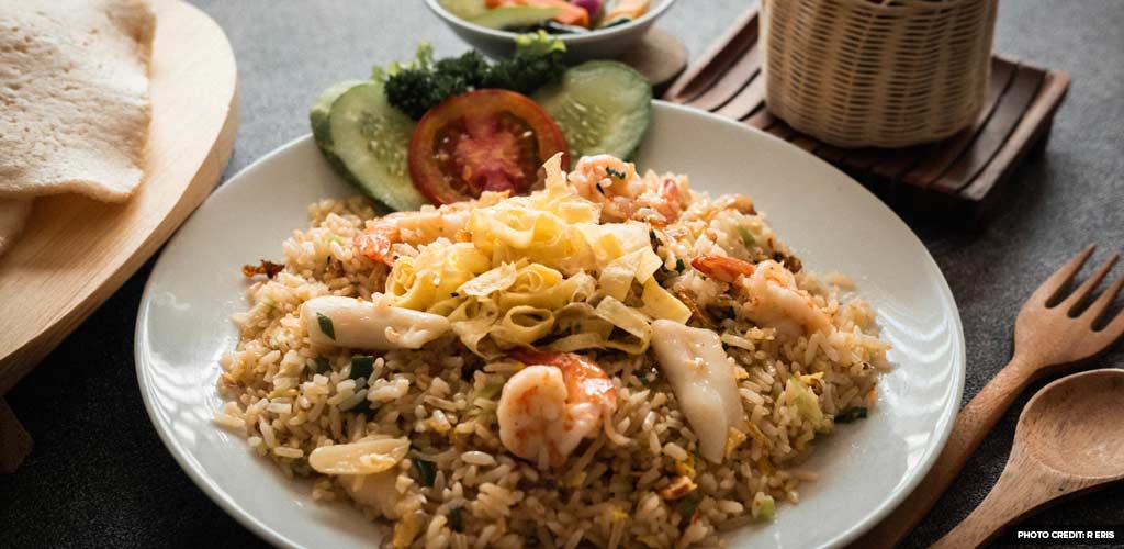 A plate of nasi goreng