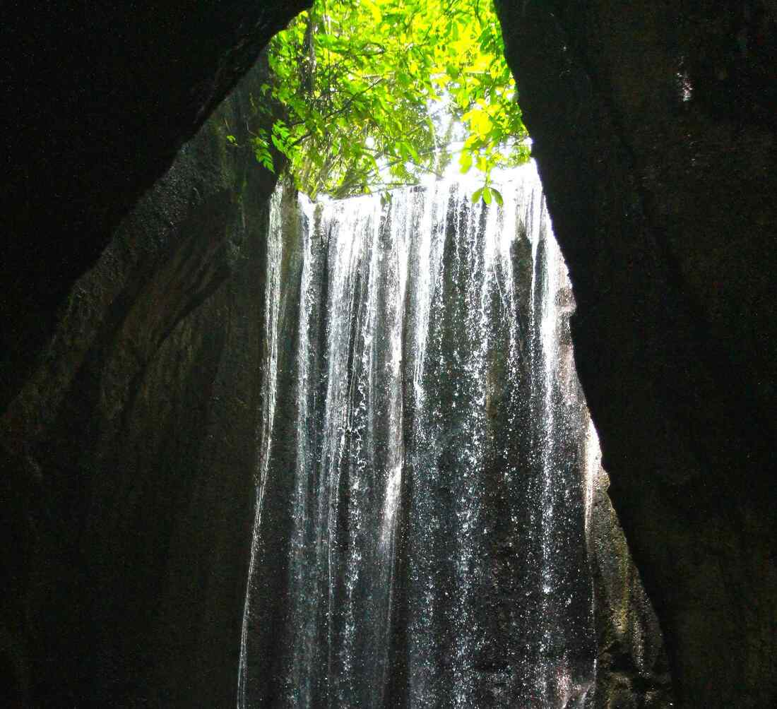 the Tukad Cepung waterfall in Bali