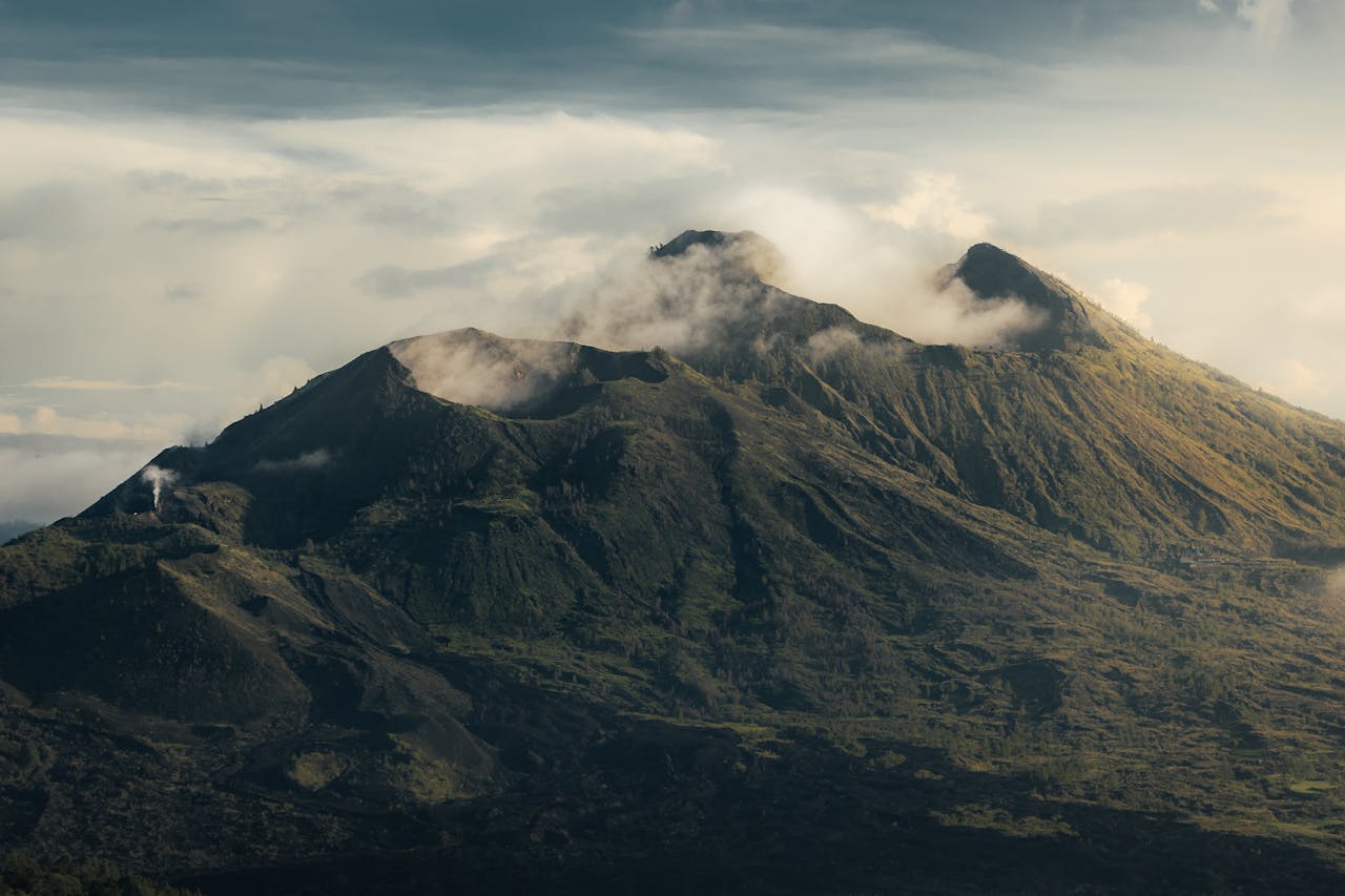 A view of the Mount Batur in Bali, Indonesia