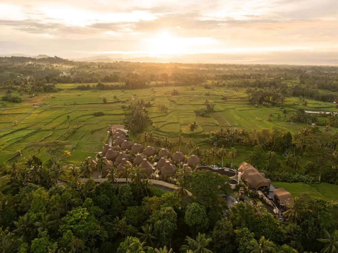 The Equipoise Resort Ubud: Eco-Luxe Private Pool Villas & Rainforest Views Equipoise Resort Ubud - drone view